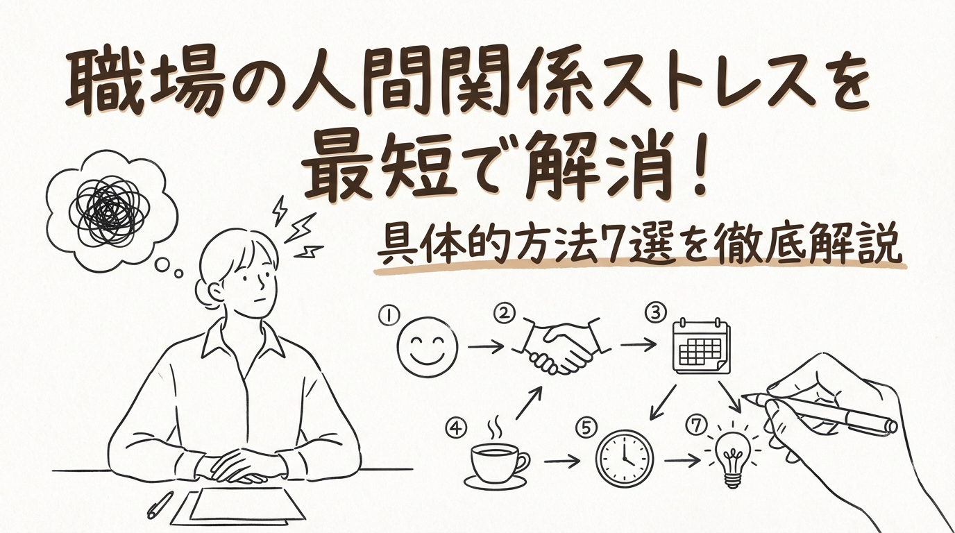職場の人間関係ストレスを最短で解消！具体的方法7選を徹底解説