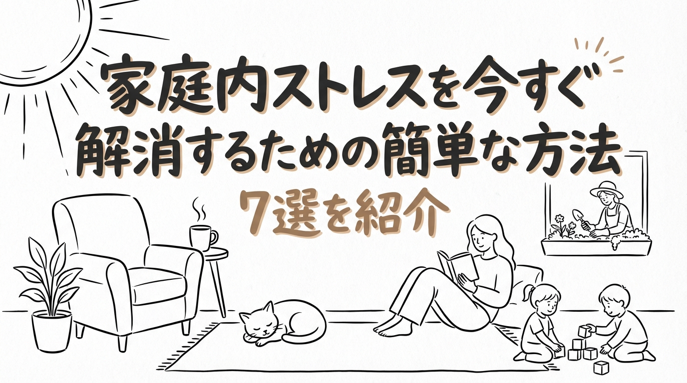 家庭内ストレスを今すぐ解消するための簡単な方法7選を紹介