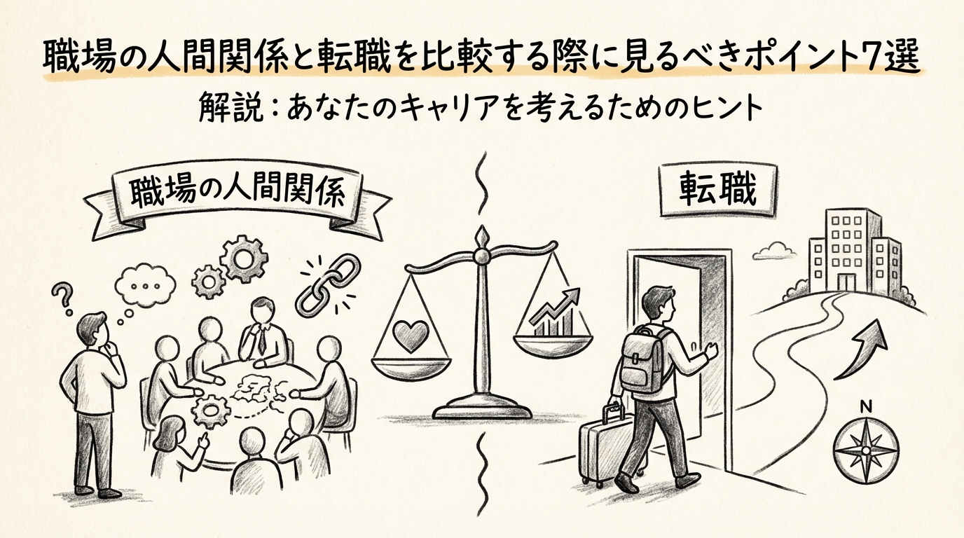 職場の人間関係と転職を比較する際に見るべきポイント7選を解説