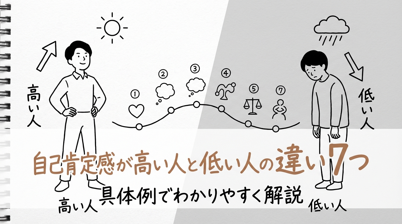 自己肯定感が高い人と低い人の違い7つを具体例でわかりやすく解説