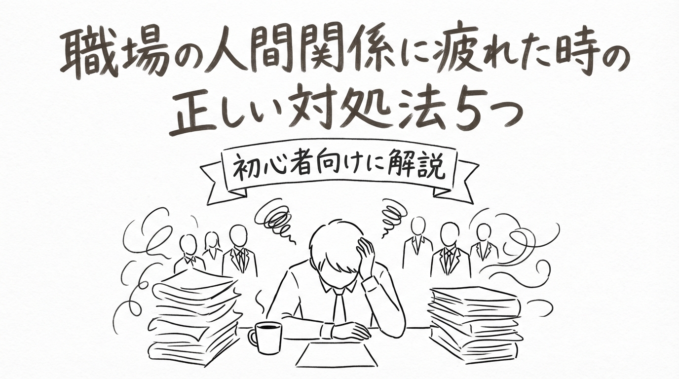職場の人間関係に疲れた時の正しい対処法5つを初心者向けに解説