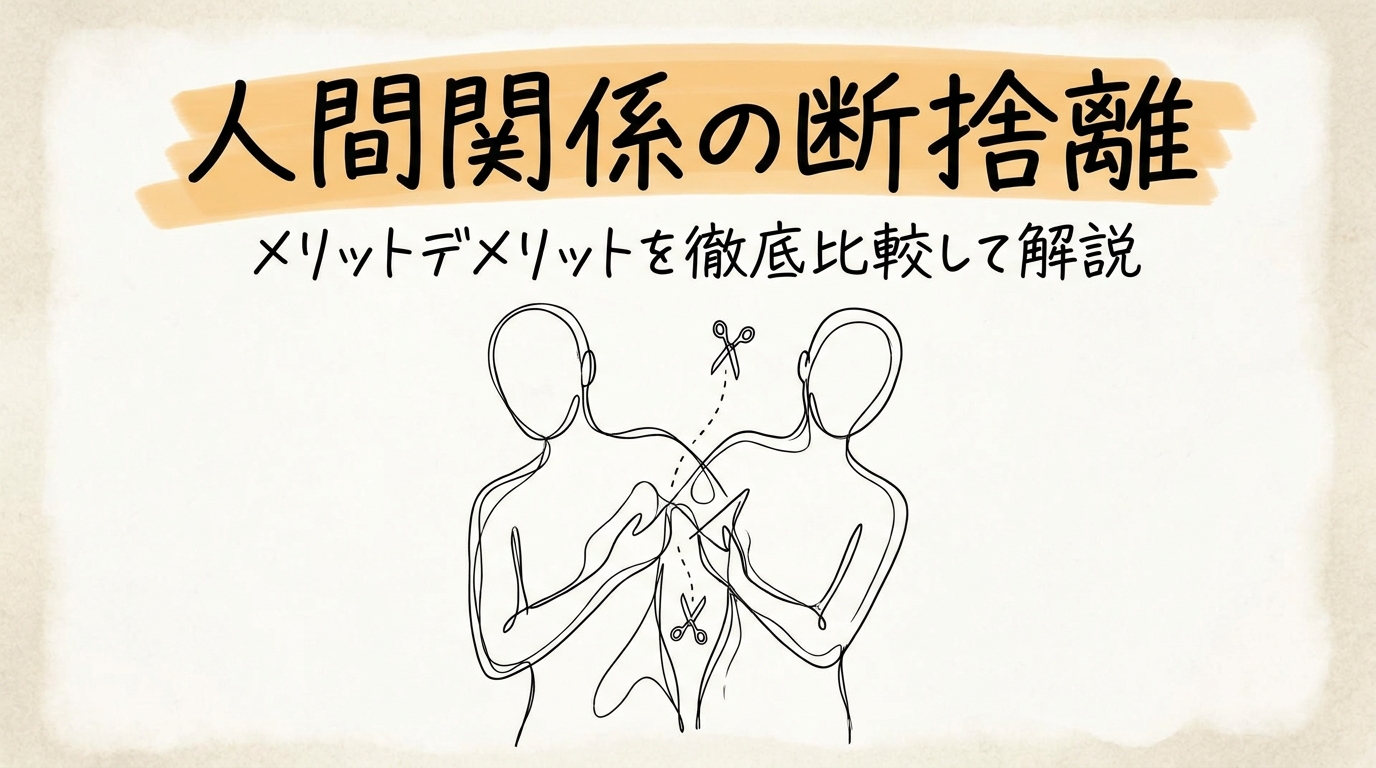 人間関係の断捨離メリットデメリットを徹底比較して解説